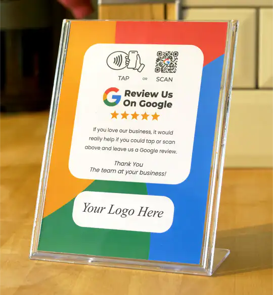 Google Review Sign - Custom Logo - Tap or Scan - Image 4