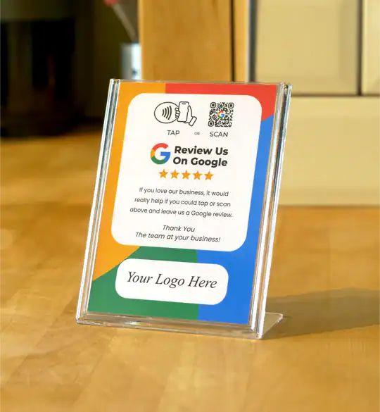 Google Review Sign - Custom Logo - Tap or Scan - Image 2