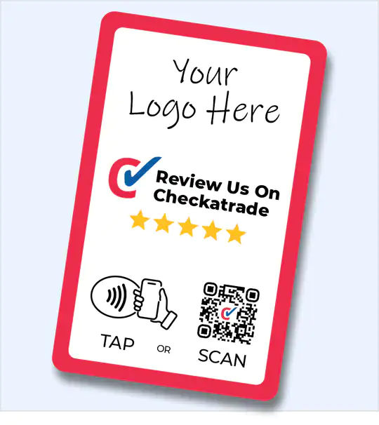 Custom Branded Checkatrade Review Card - Tap and Scan - Image 2