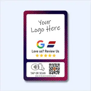 Google & Autotrader Review Card - Tap and Scan