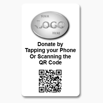 Charity Donation Only Tap & Scan card - single side print